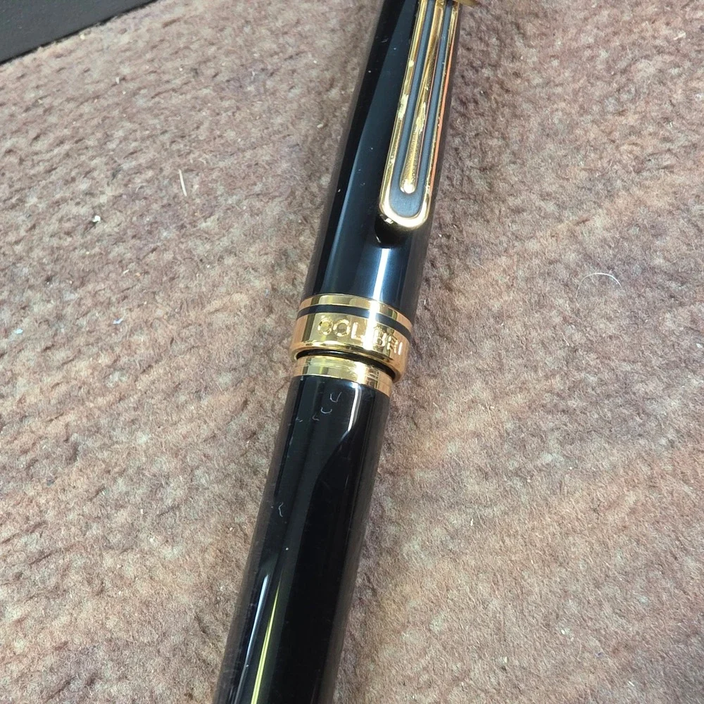 Colibri Le Grand Fountain Pen Mens OS Black Good AT&T Logo Gold Trim Box